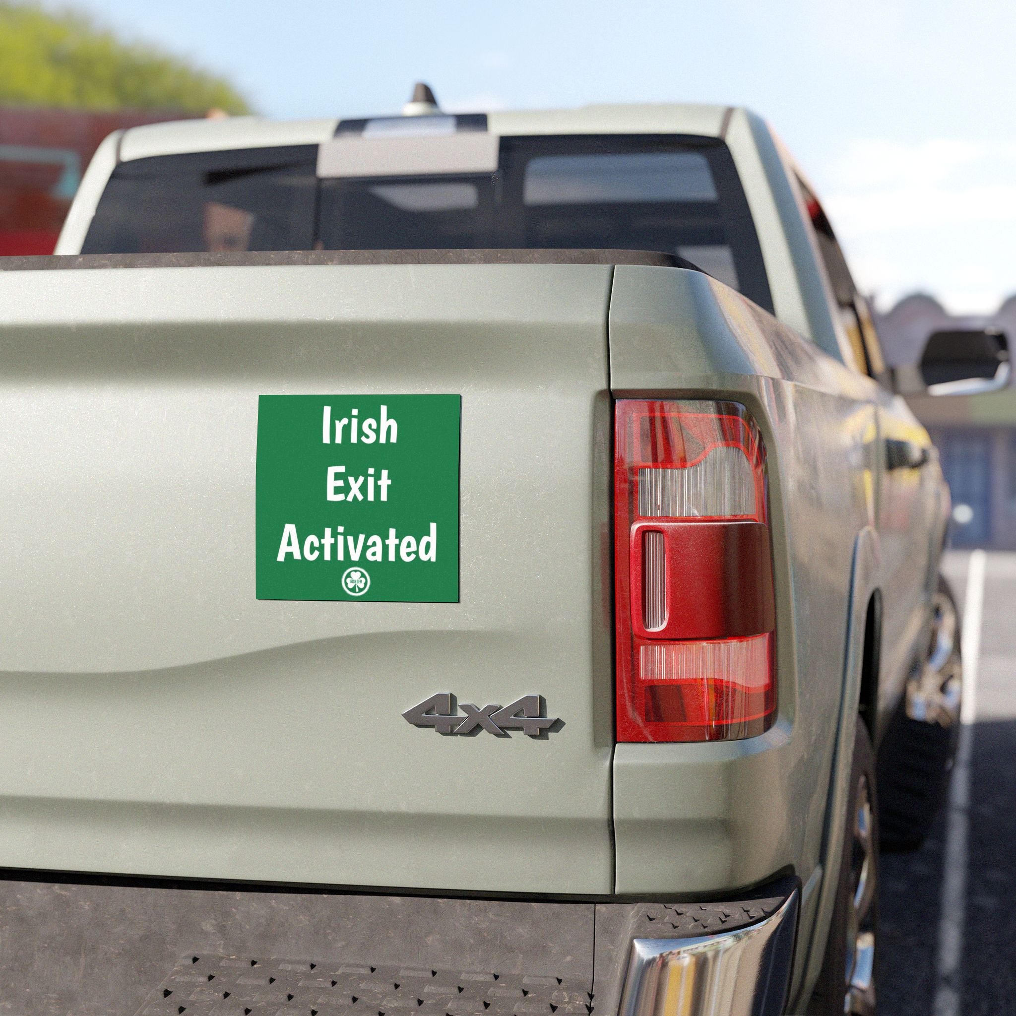 Car Magnet — "Irish Exit Activated" Green Shamrock St. Patrick’s Day Party Decal