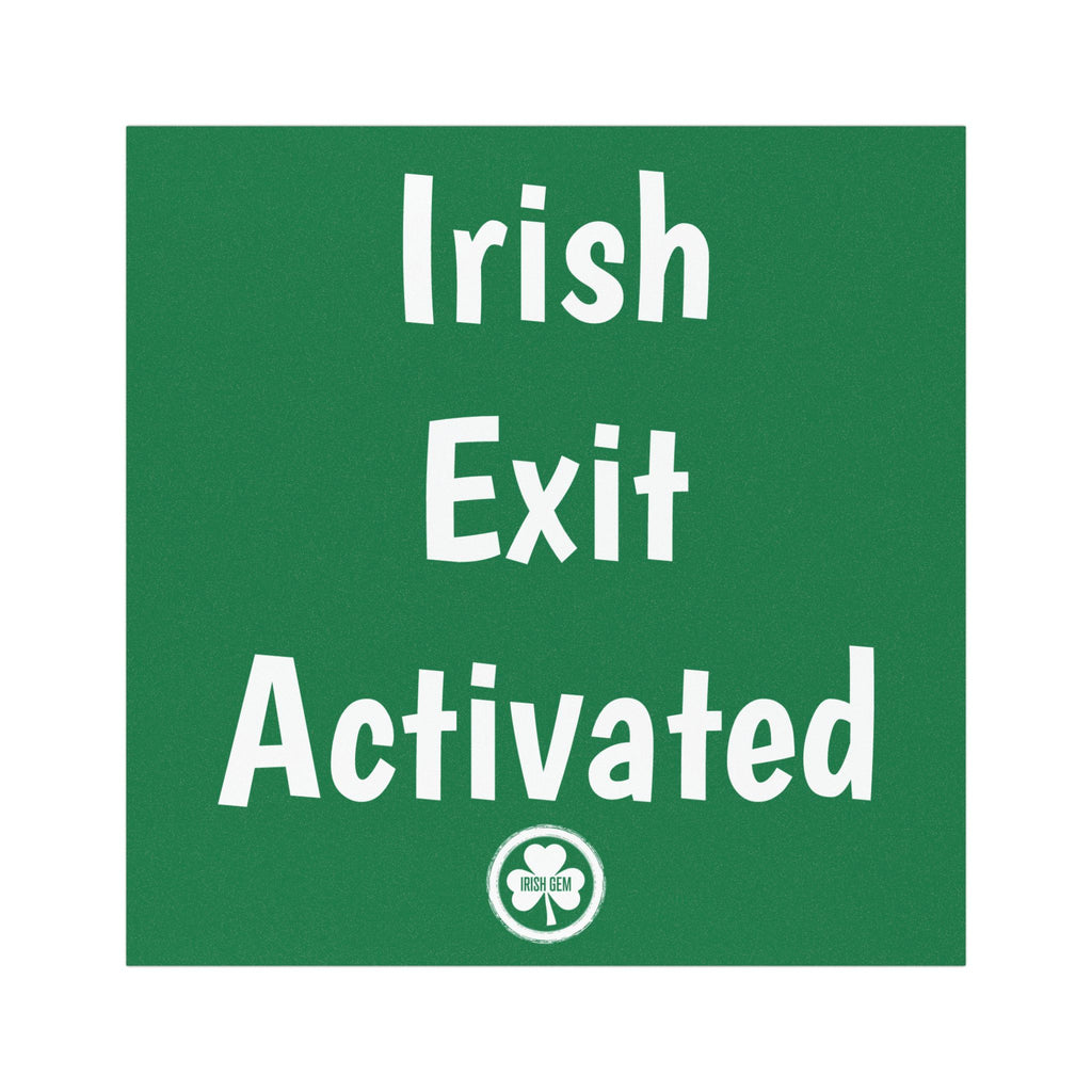 Car Magnet — "Irish Exit Activated" Green Shamrock St. Patrick’s Day Party Decal